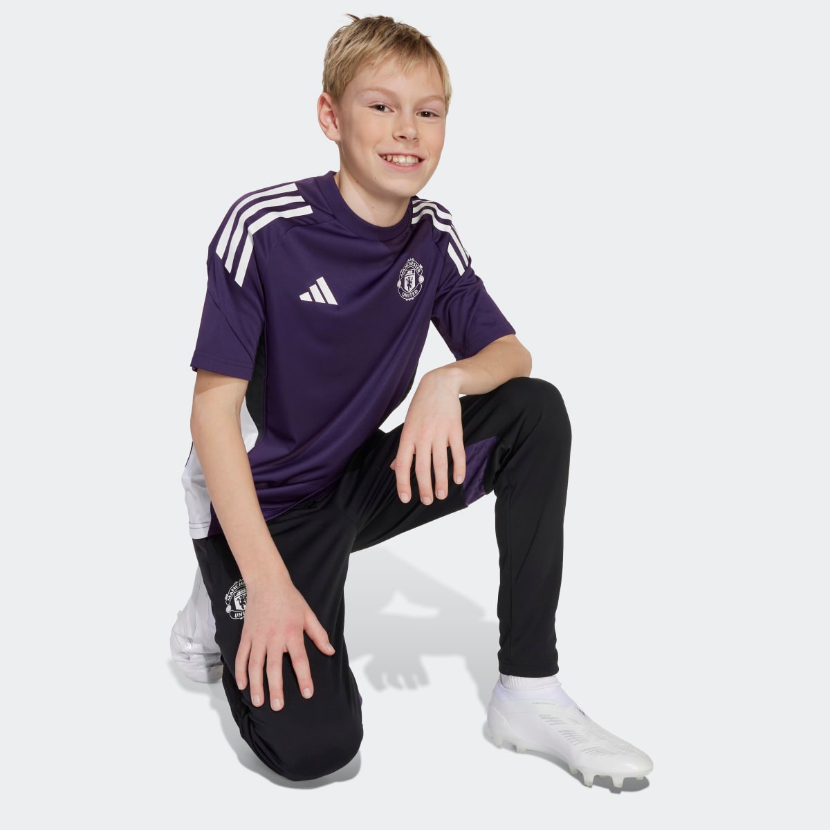T-shirt de Criança Manchester United FC 2025-2026 Tiro Competition Roxo-4