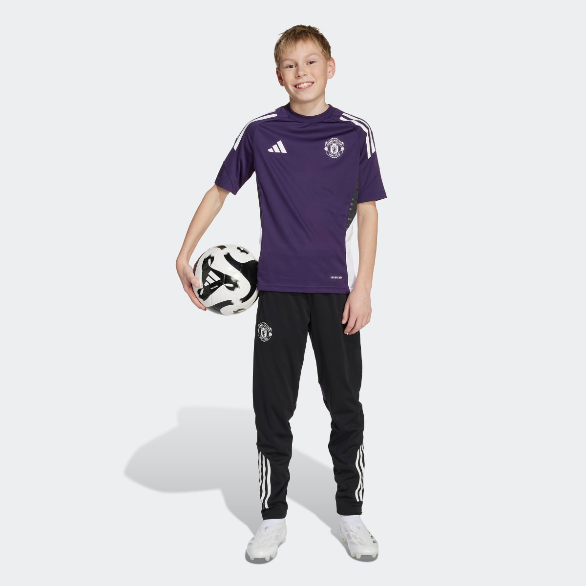 T-shirt de Criança Manchester United FC 2025-2026 Tiro Competition Roxo-5