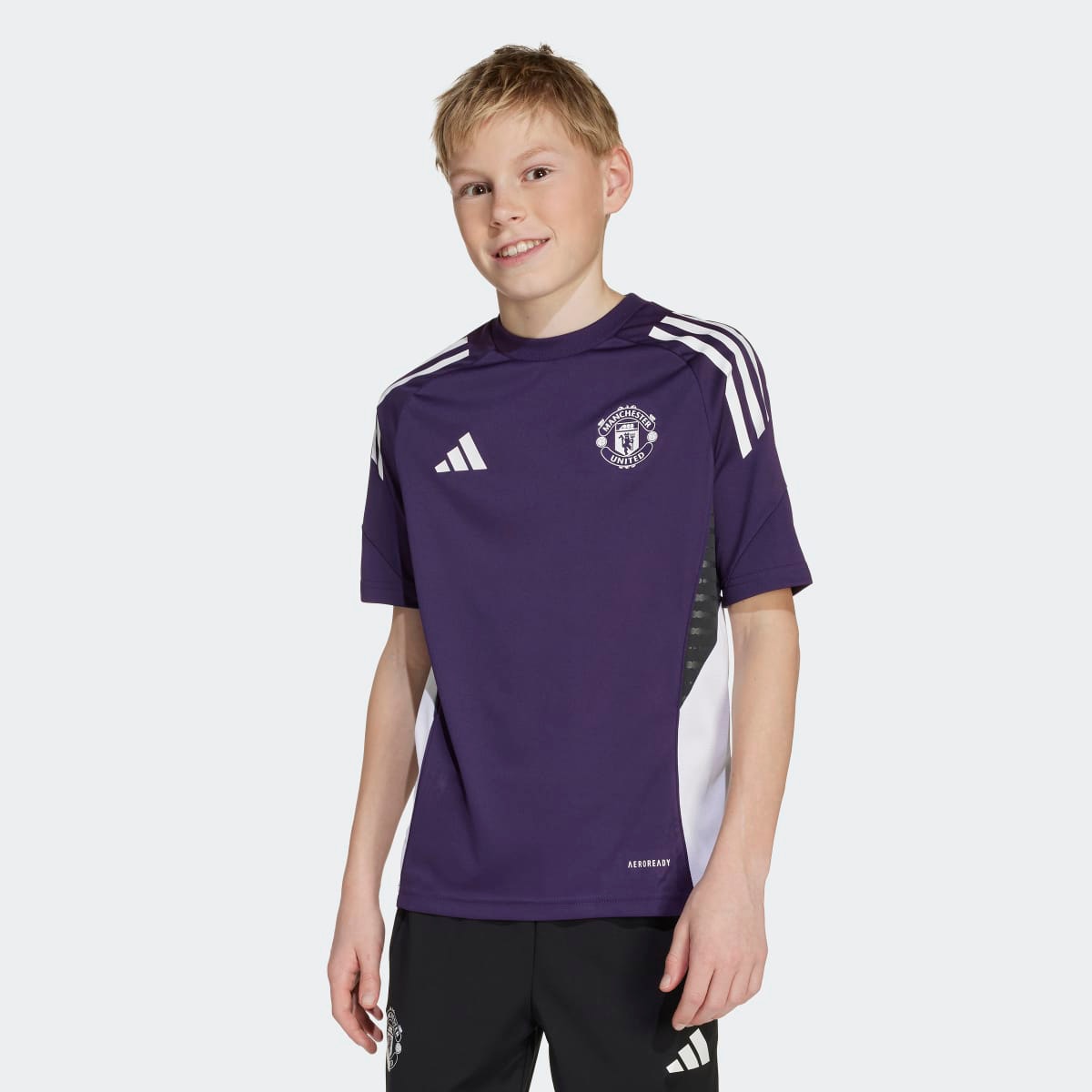T-shirt de Criança Manchester United FC 2025-2026 Tiro Competition Roxo-6