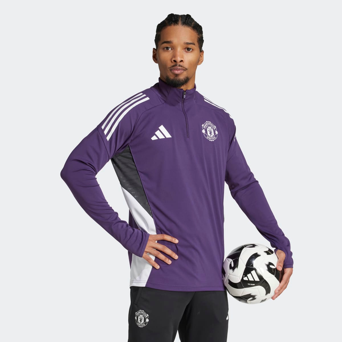 T-shirt de Homem Manchester United FC 2025-2026 Tiro 25 Competition Roxo-3