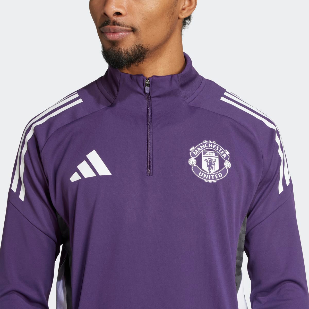 T-shirt de Homem Manchester United FC 2025-2026 Tiro 25 Competition Roxo-5