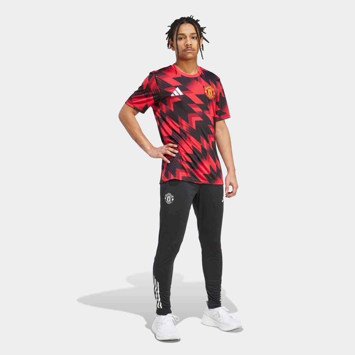 T-shirt de Homem Manchester United FC 2025-2026 Aquecimento Vermelho / Preto-6