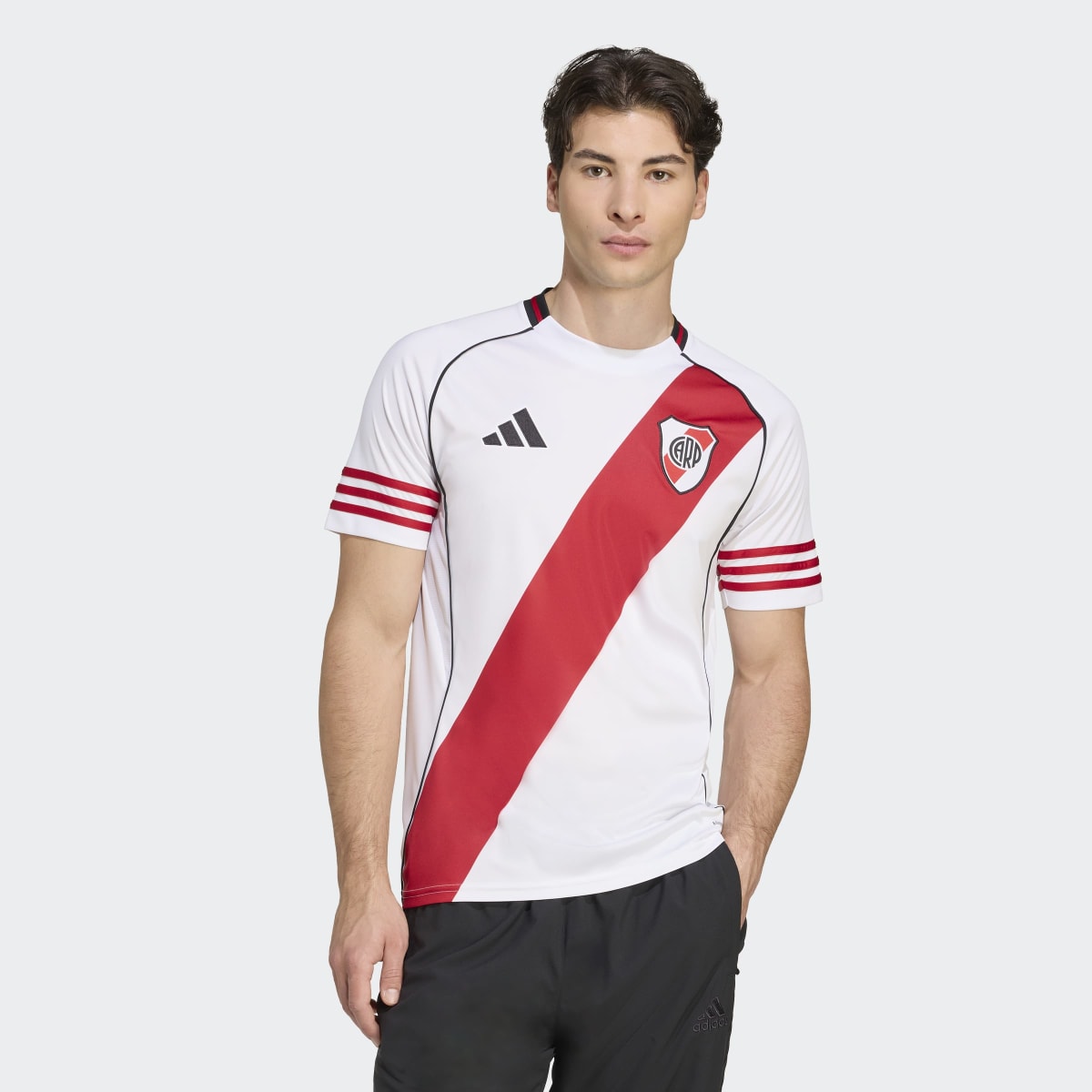 T-shirt de Homem 1.º Equipamento River Plate 2025-2026 Branco / Vermelho-1