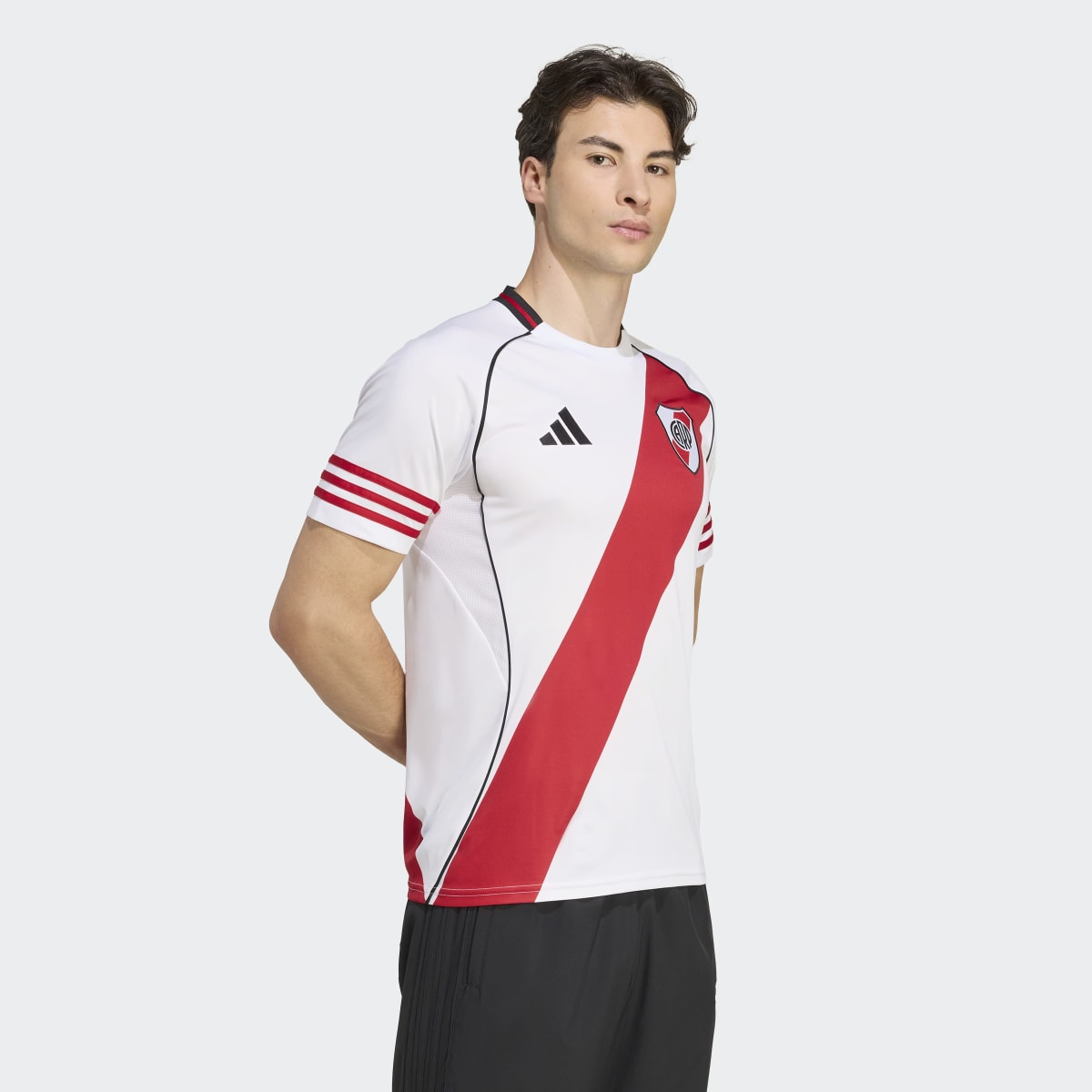T-shirt de Homem 1.º Equipamento River Plate 2025-2026 Branco / Vermelho-3