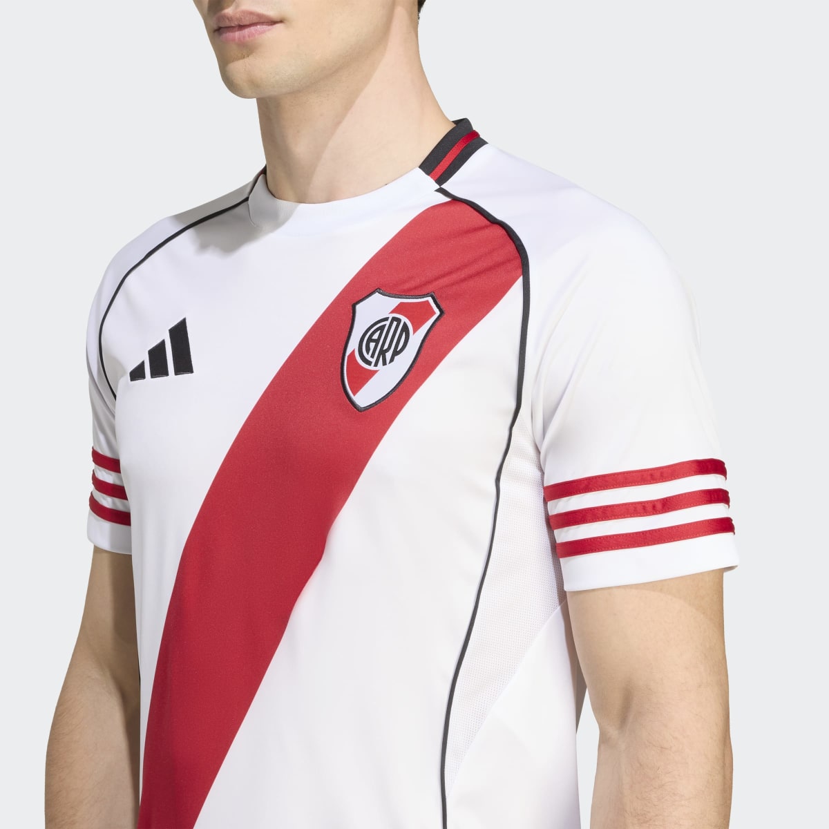 T-shirt de Homem 1.º Equipamento River Plate 2025-2026 Branco / Vermelho-5