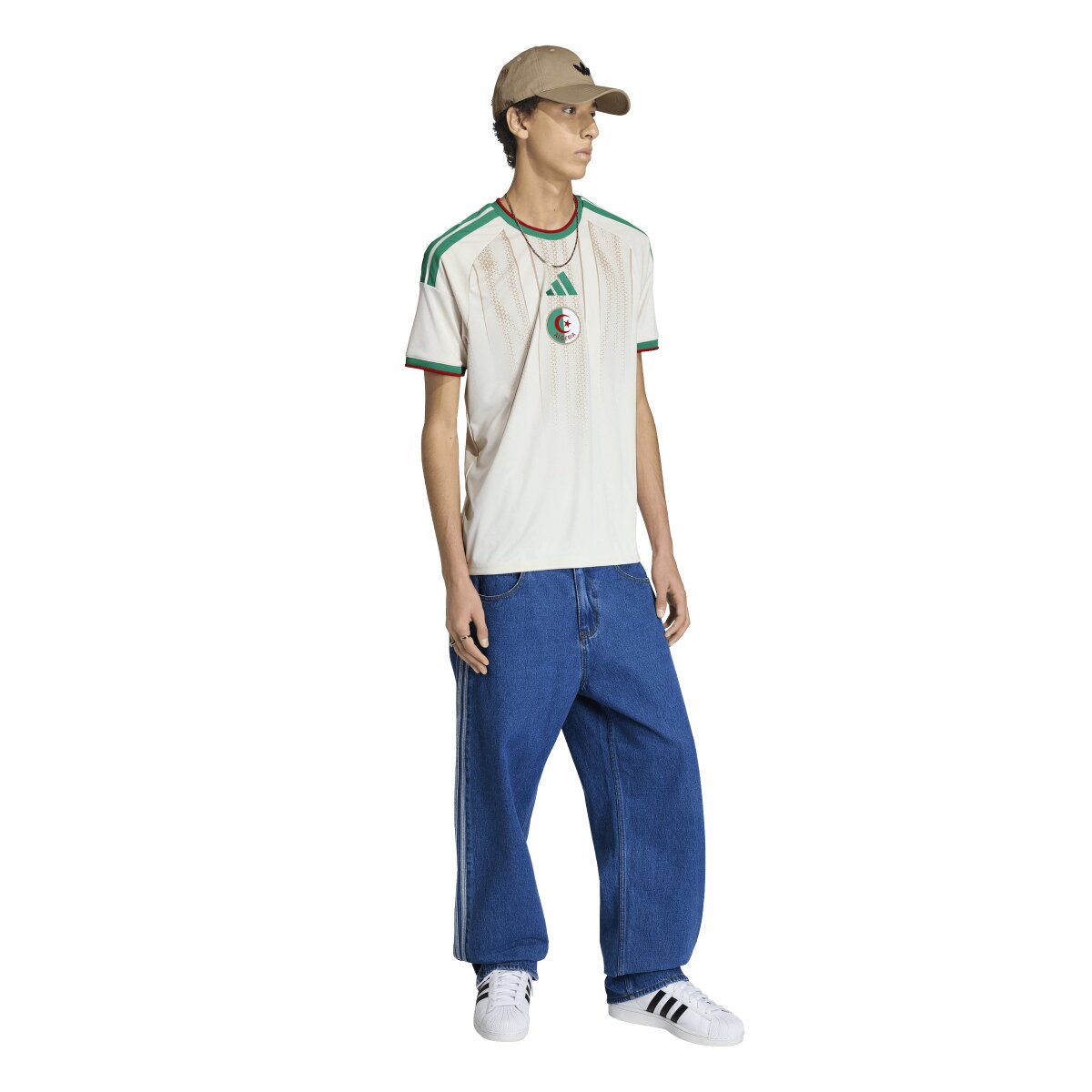 T-shirt de Homem 1.º Equipamento Argélia Mundial 2026 Branco-3