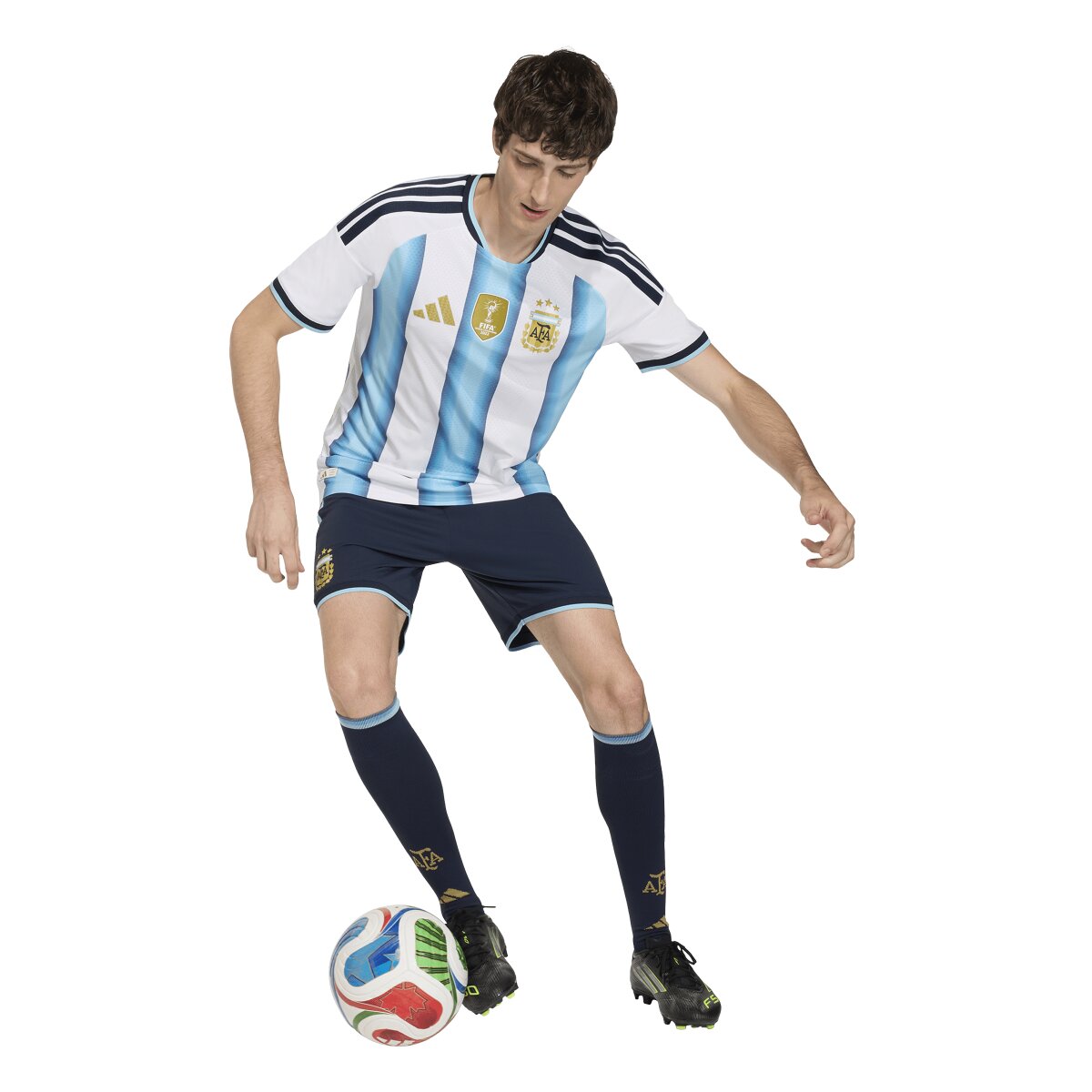 T-shirt de Homem 1.º Equipamento Argentina Mundial 2026 Authentic Branco / Azul-3