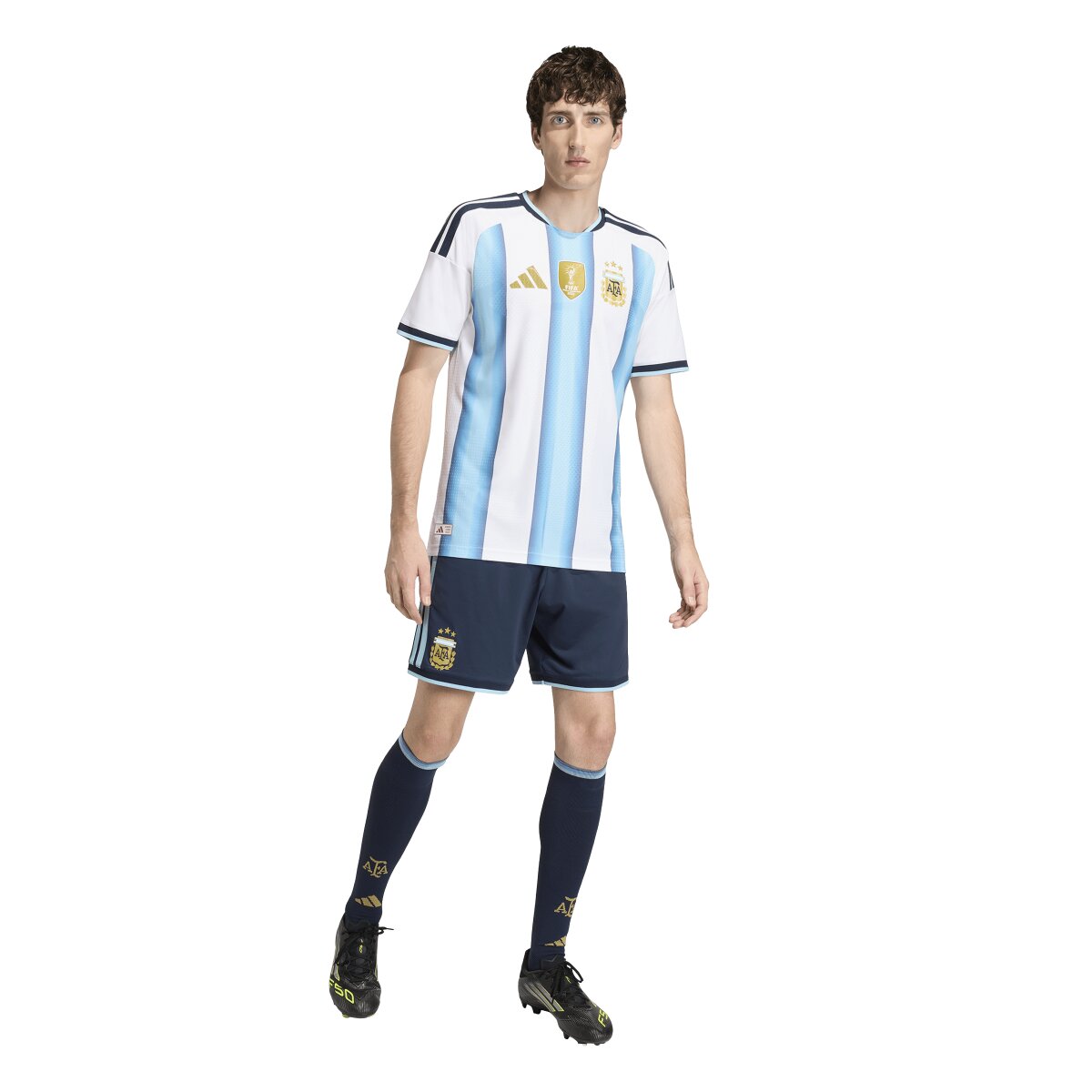 T-shirt de Homem 1.º Equipamento Argentina Mundial 2026 Authentic Branco / Azul-4