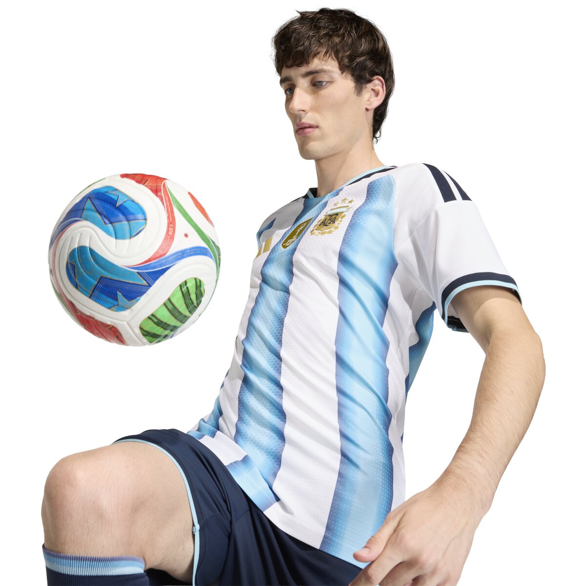 T-shirt de Homem 1.º Equipamento Argentina Mundial 2026 Authentic Branco / Azul-5