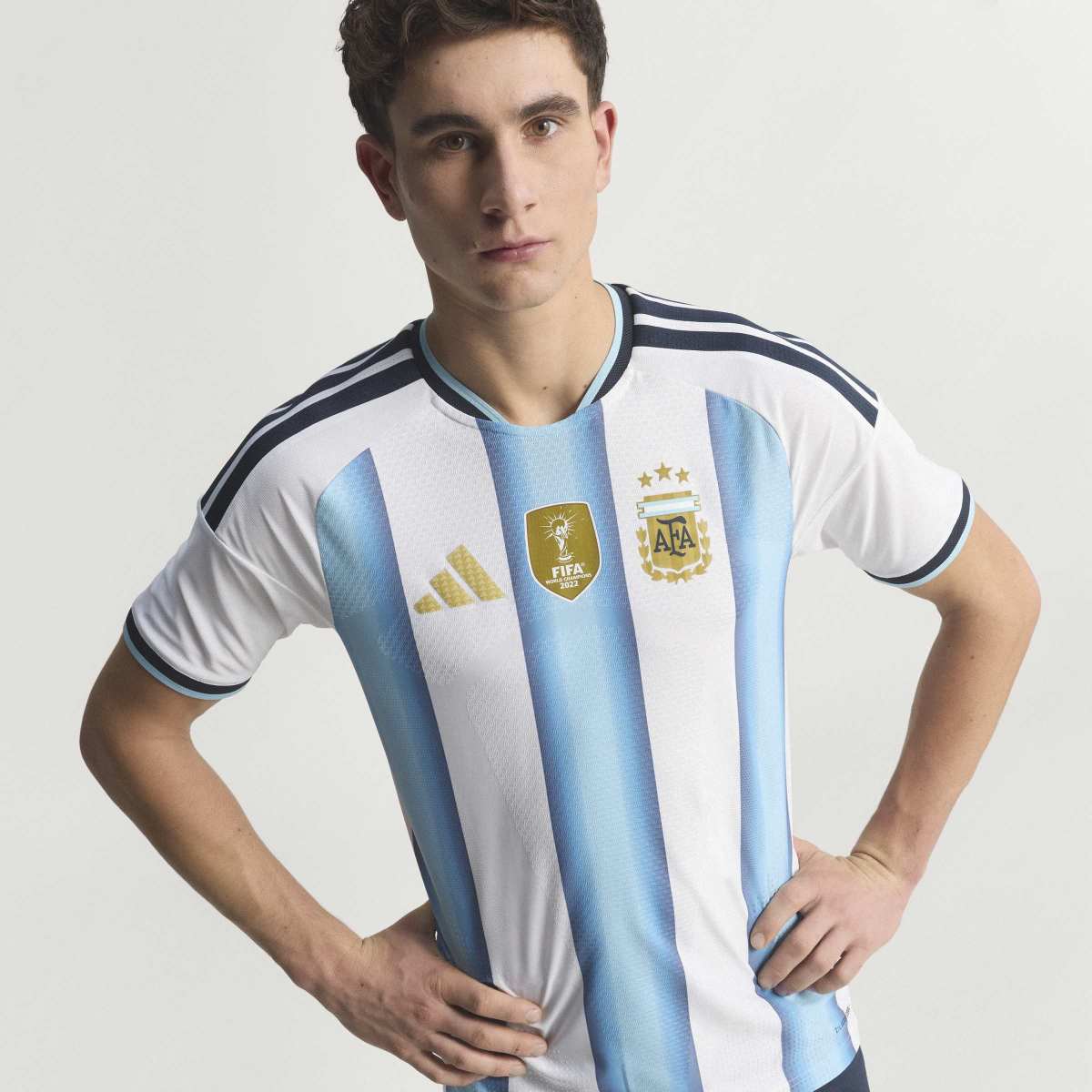 T-shirt de Homem 1.º Equipamento Argentina Mundial 2026 Authentic Branco / Azul-12