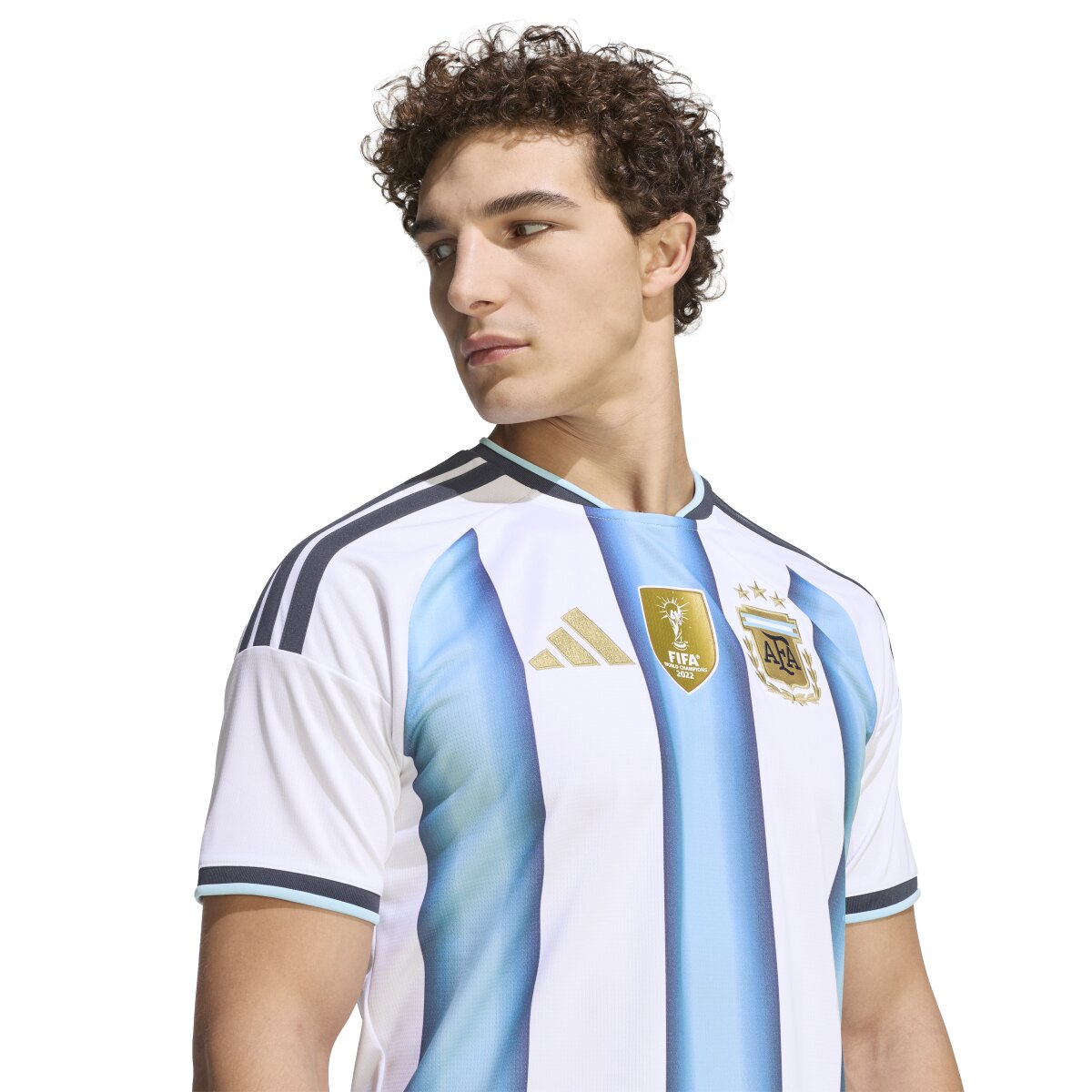 T-shirt de Homem 1.º Equipamento Argentina Mundial 2026 Branco / Azul-4