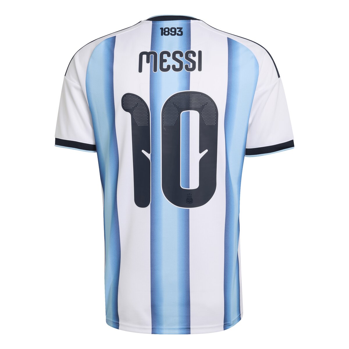 T-shirt de Homem 1.º Equipamento Argentina Mundial 2026 Messi Branco / Azul-7