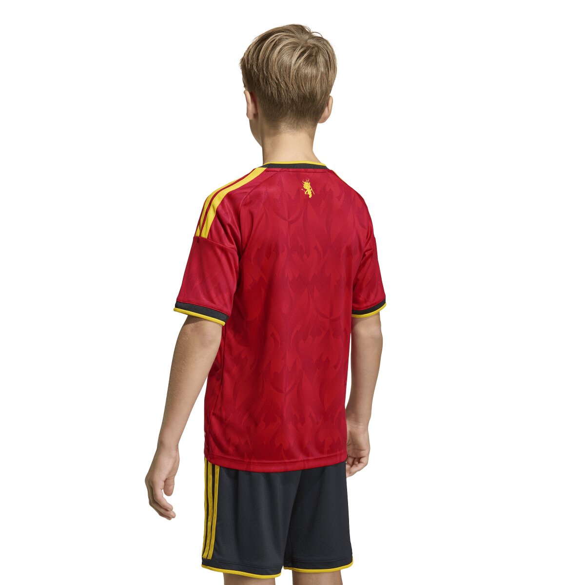 T-shirt de Criança 1.º Equipamento Bélgica Mundial 2026 Vermelho / Amarelo-2