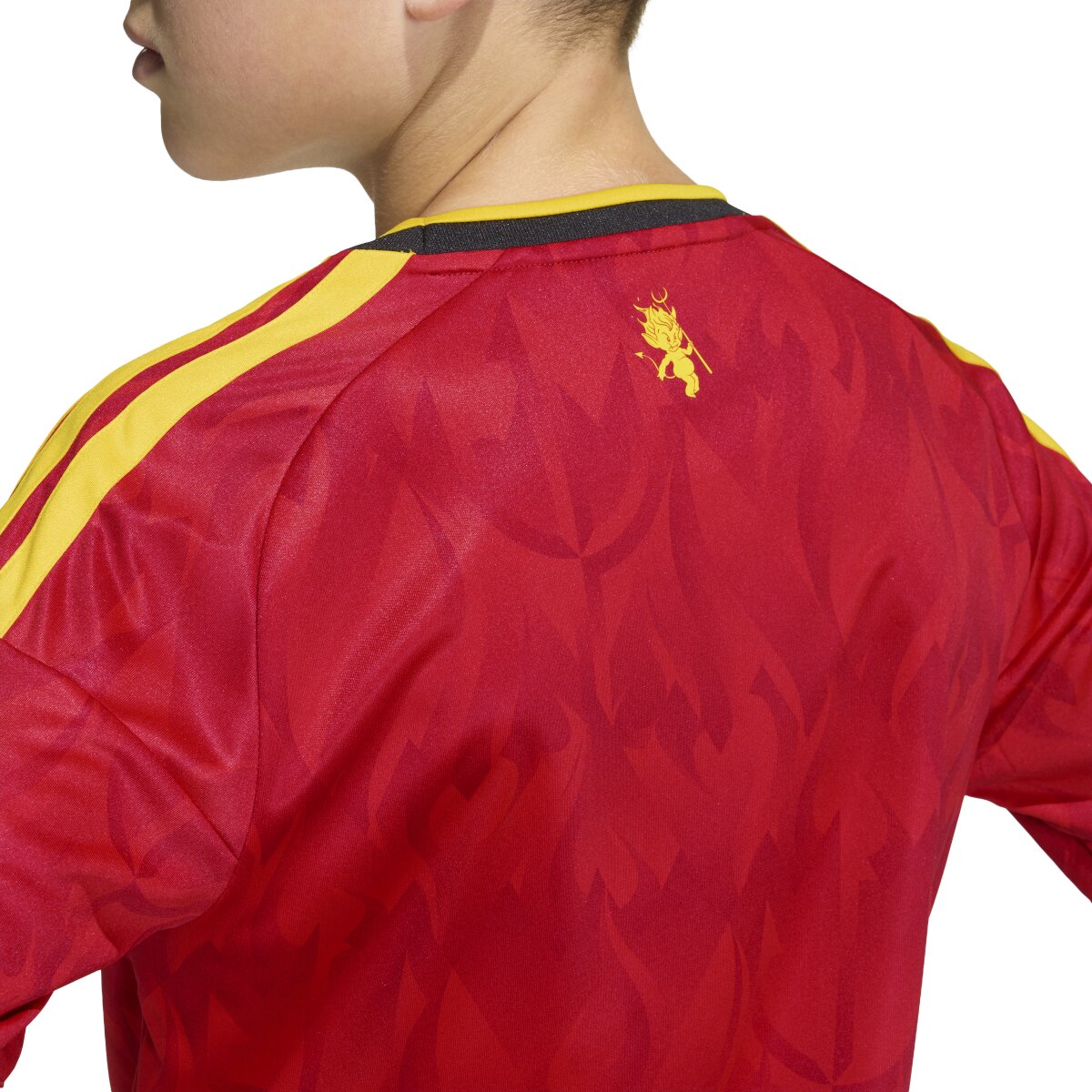 T-shirt de Criança 1.º Equipamento Bélgica Mundial 2026 Vermelho / Amarelo-5