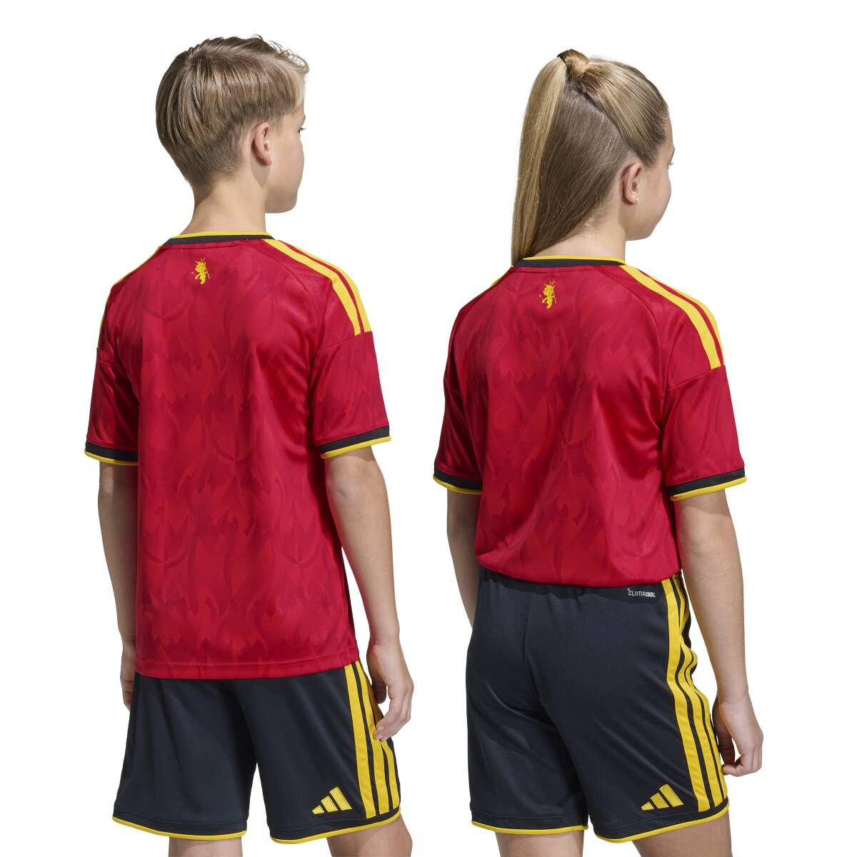 T-shirt de Criança 1.º Equipamento Bélgica Mundial 2026 Vermelho / Amarelo-6