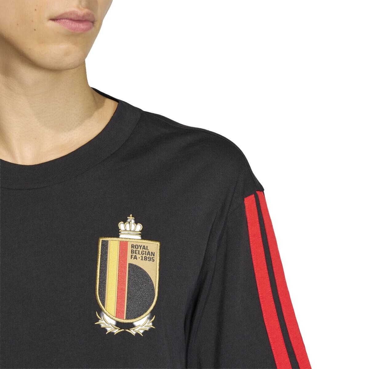 T-shirt de Homem Bélgica Mundial 2026 DNA Preto-3