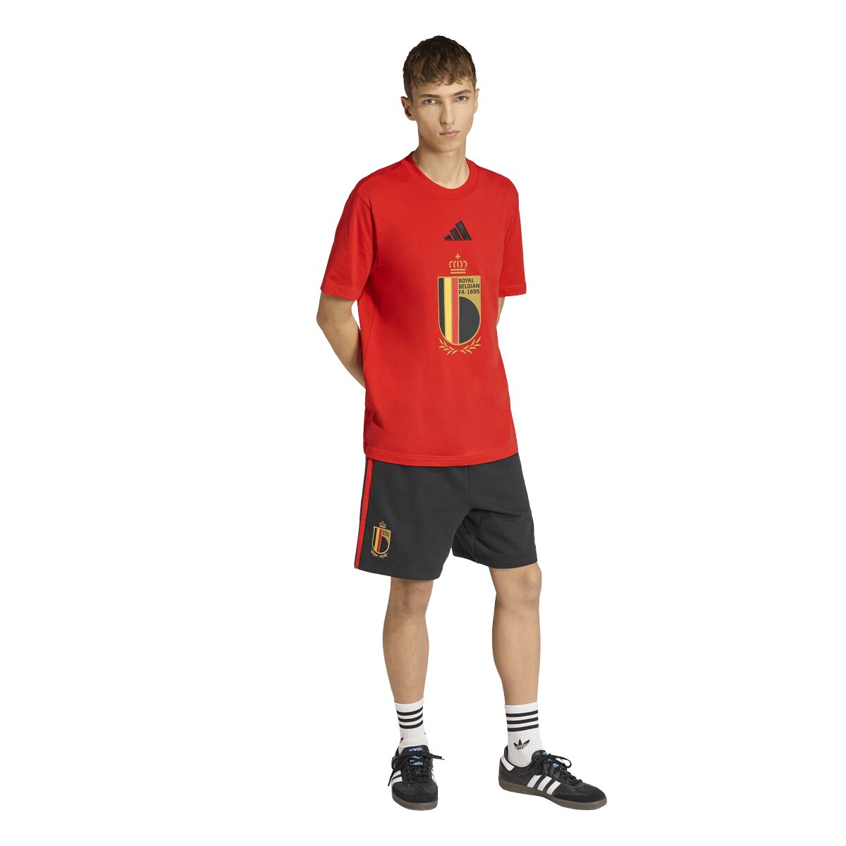 T-shirt de Homem Bélgica Mundial 2026 DNA Vermelho-3