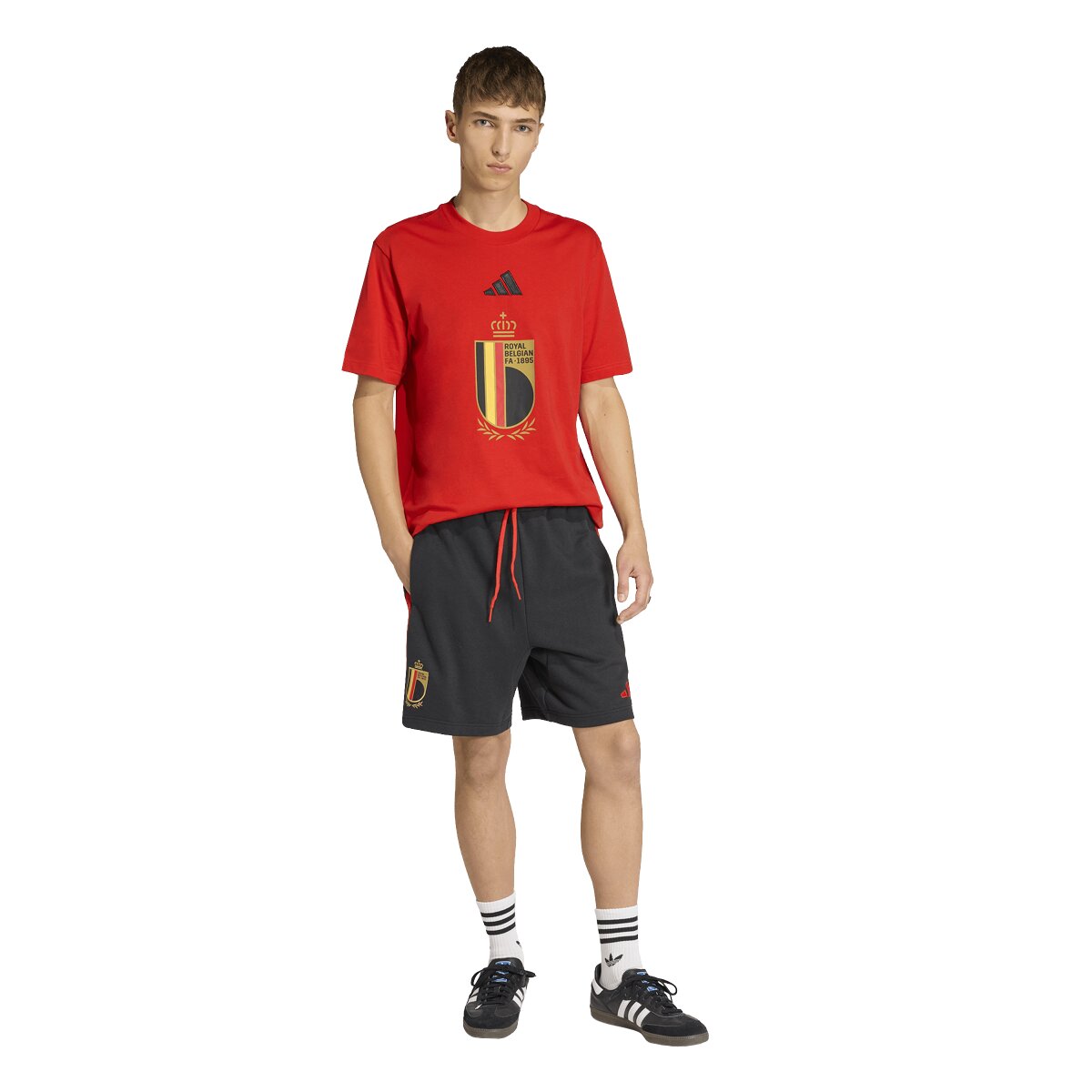 T-shirt de Homem Bélgica Mundial 2026 DNA Vermelho-4
