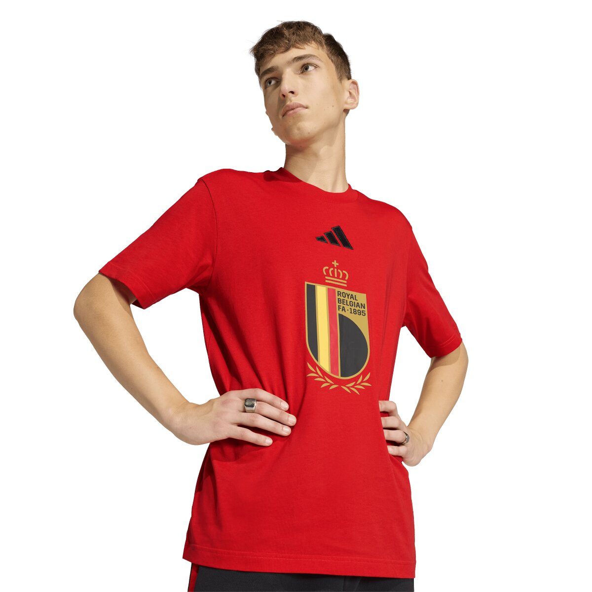T-shirt de Homem Bélgica Mundial 2026 DNA Vermelho-6
