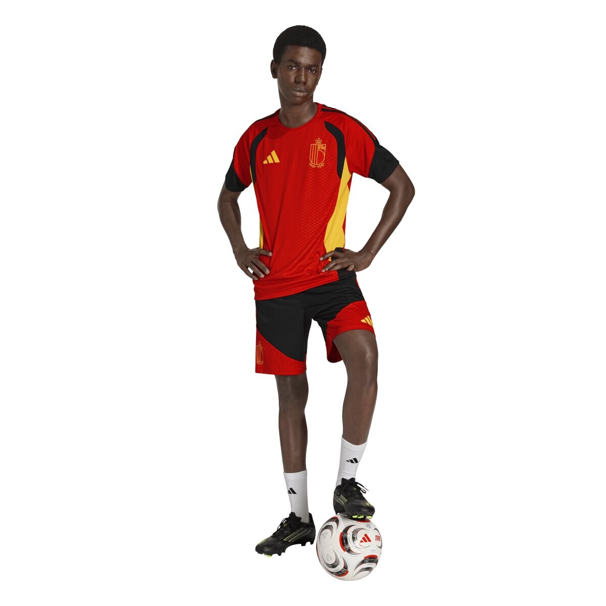 T-shirt de Homem Bélgica Mundial 2026 Tiro Treino Vermelho-4