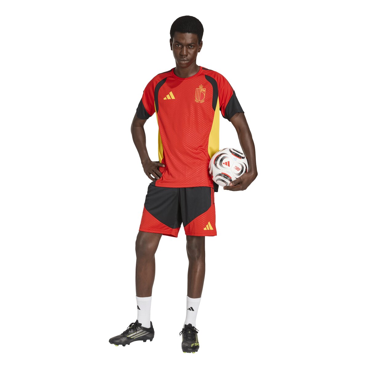 Calções de Homem Bélgica Mundial 2026 Tiro Treino Preto-3