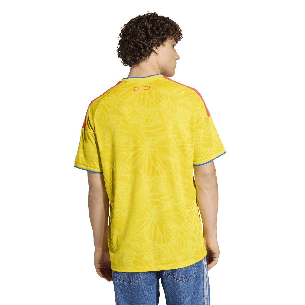 T-shirt de Homem 1.º Equipamento Colômbia Mundial 2026 Amarelo / Azul-2