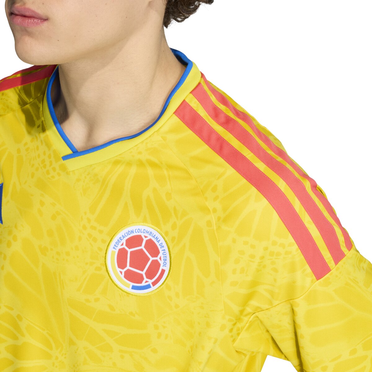 T-shirt de Homem 1.º Equipamento Colômbia Mundial 2026 Amarelo / Azul-4
