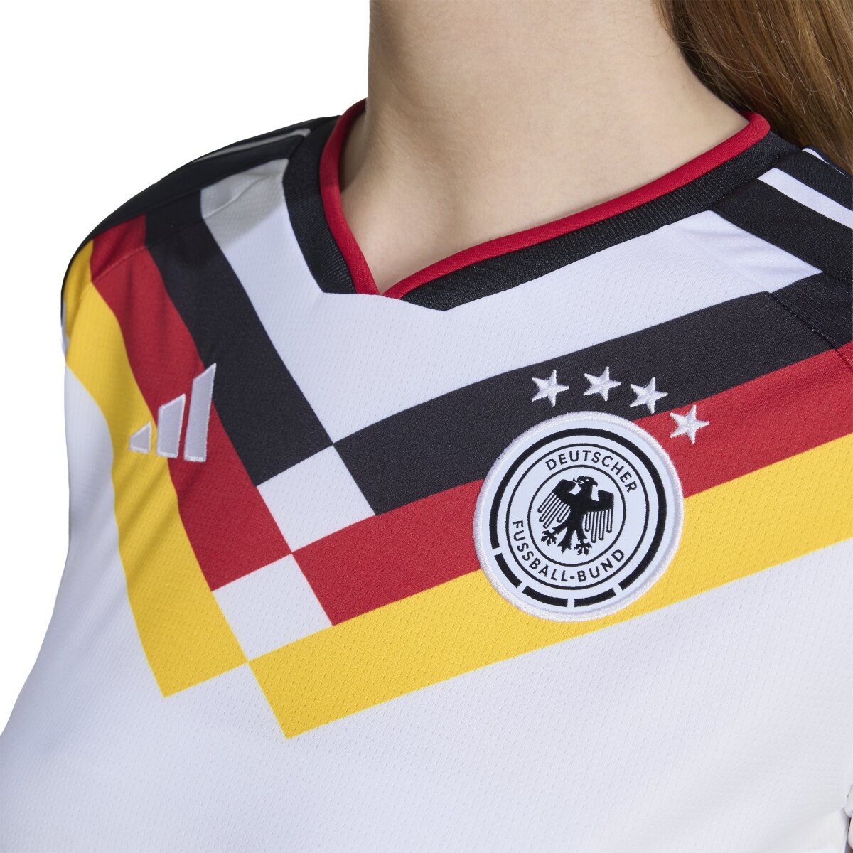T-shirt de Mulher 1.º Equipamento Alemanha Mundial 2026 Branco-4