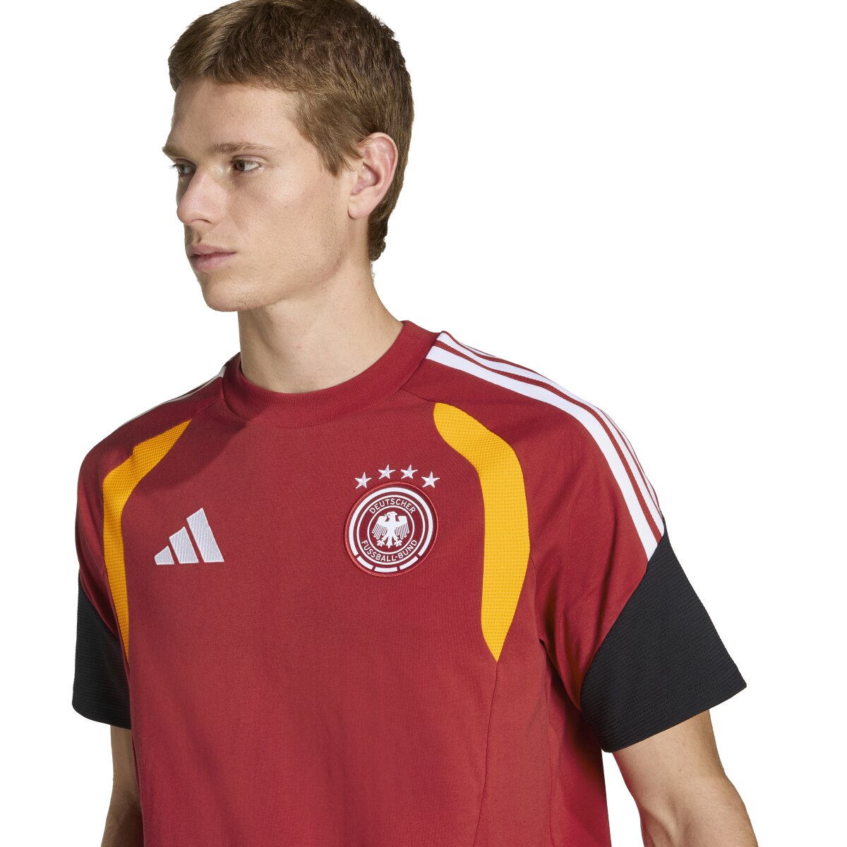 T-shirt de Homem Alemanha Mundial 2026 Tiro Vermelho-5