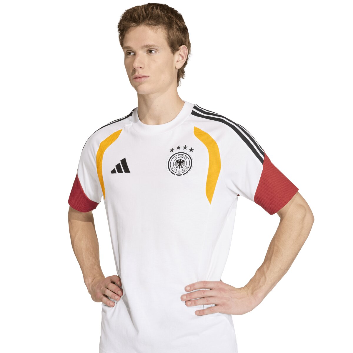 T-shirt de Homem Alemanha Mundial 2026 Tiro Branco-5