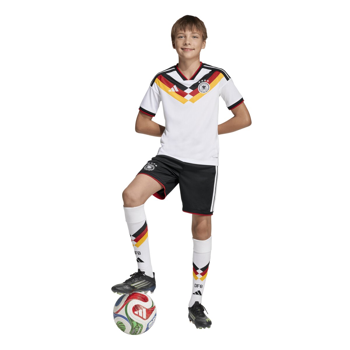 T-shirt de Criança 1.º Equipamento Alemanha Mundial 2026 Branco-3