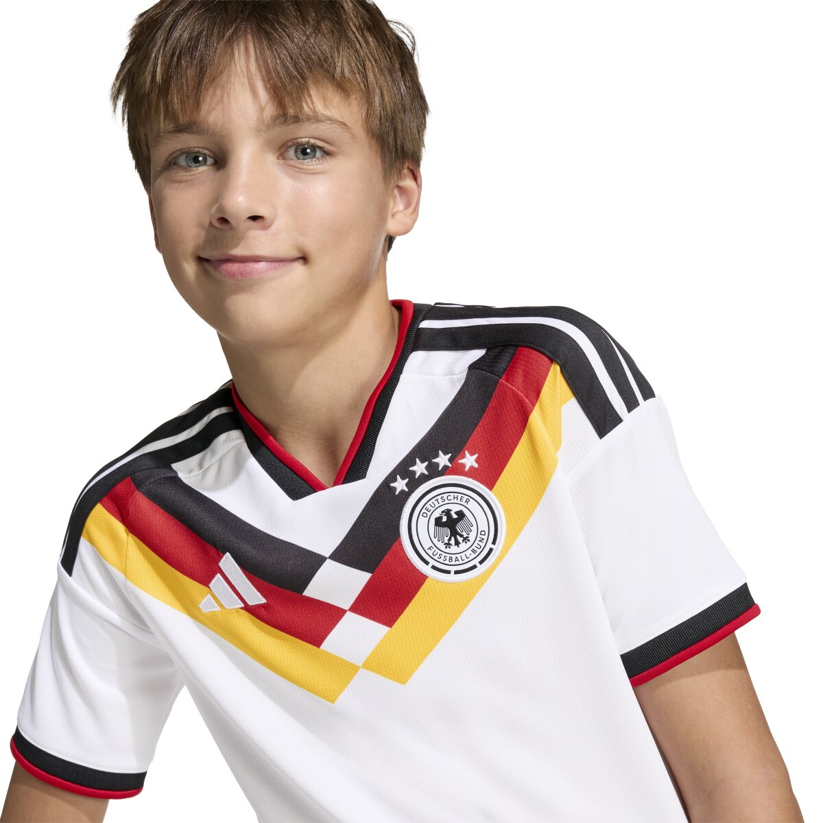 T-shirt de Criança 1.º Equipamento Alemanha Mundial 2026 Branco-4