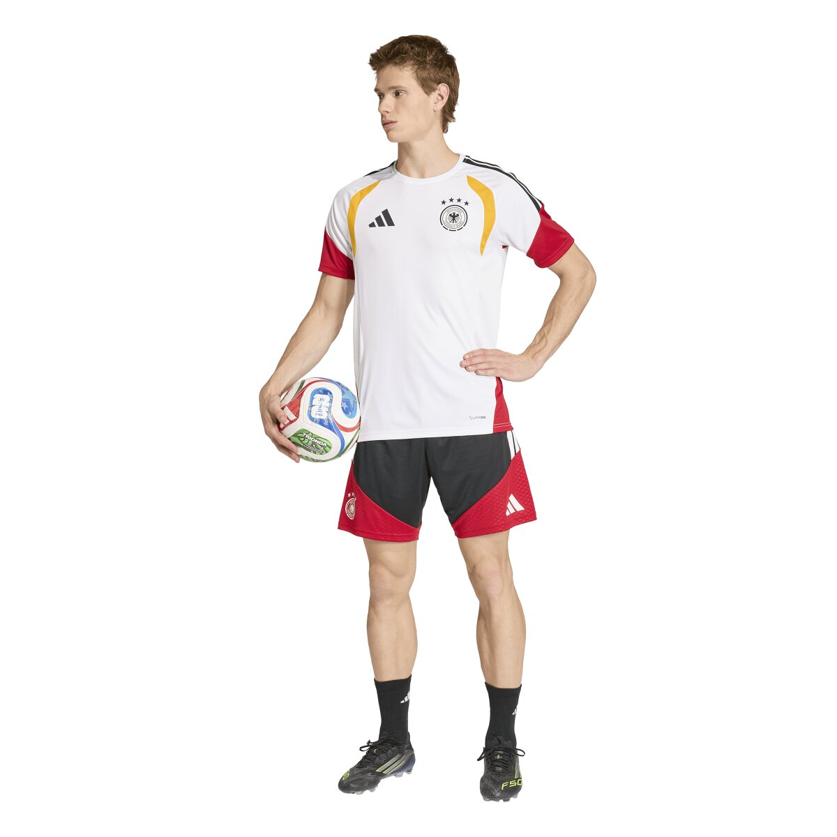 T-shirt de Homem Alemanha Mundial 2026 Tiro Treino Branco-4