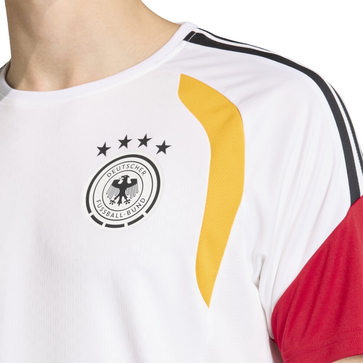 T-shirt de Homem Alemanha Mundial 2026 Tiro Treino Branco-6