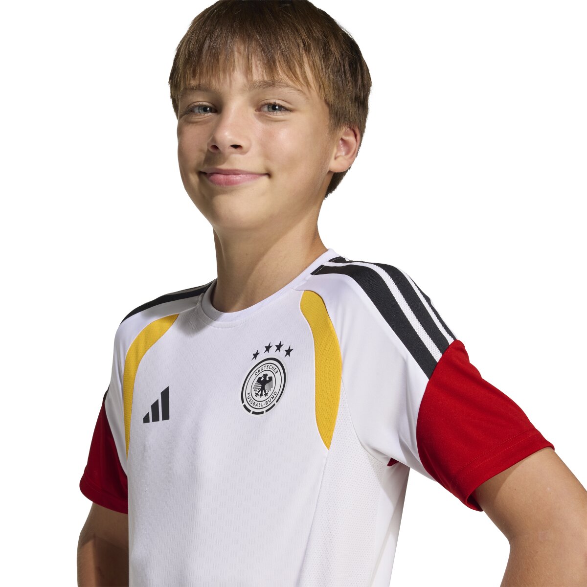 T-shirt de Criança Alemanha Mundial 2026 Tiro Treino Branco-4