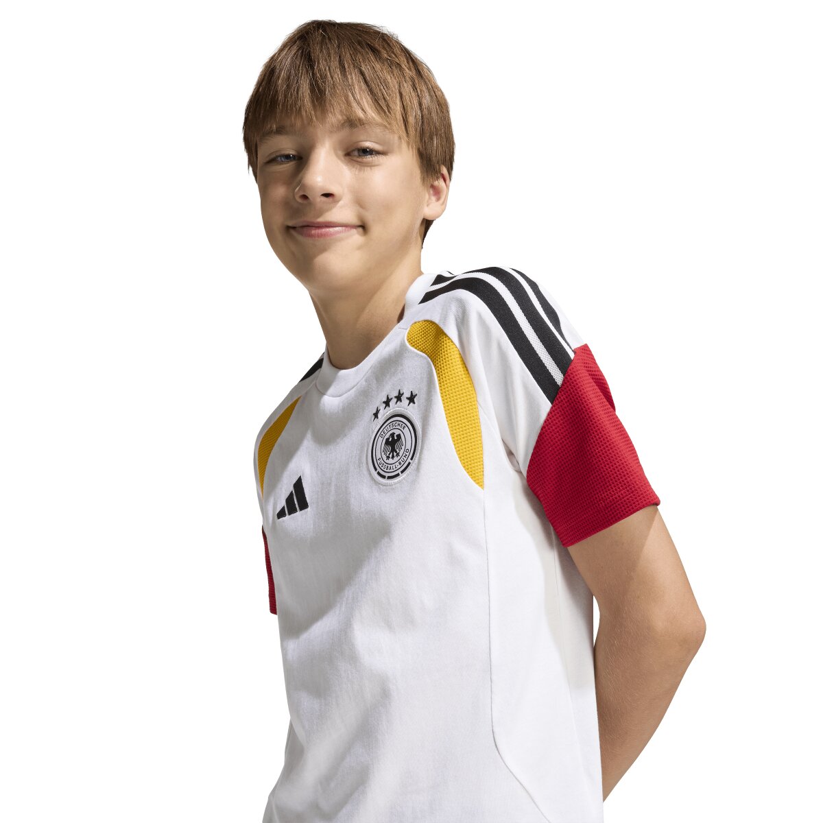 T-shirt de Criança Alemanha Mundial 2026 Tiro Sweat Branco-4