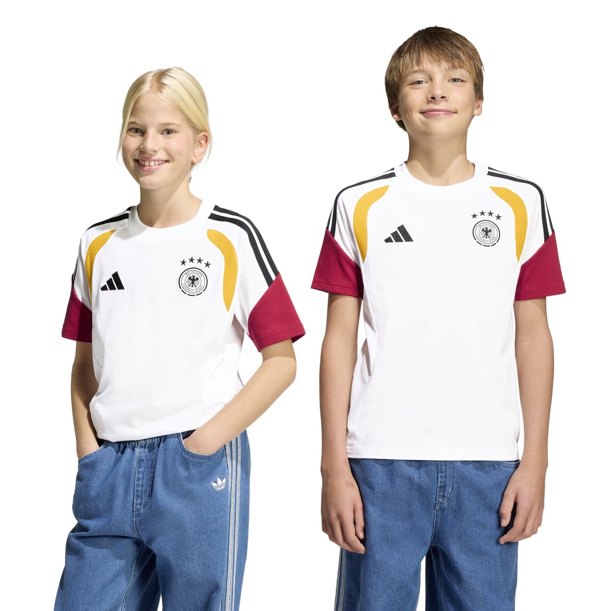 T-shirt de Criança Alemanha Mundial 2026 Tiro Sweat Branco-7