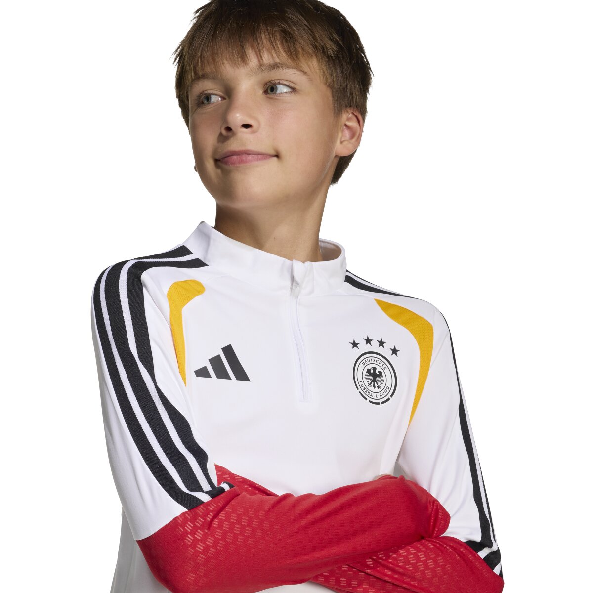 T-shirt de Criança Alemanha Mundial 2026 Tiro Treino Branco-4