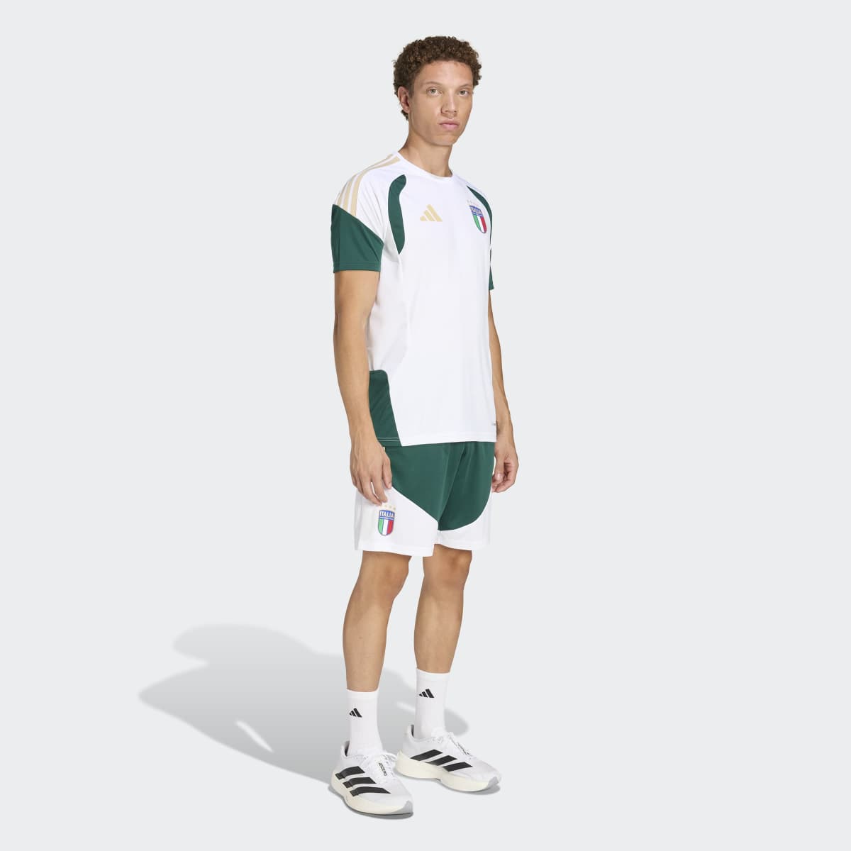 T-shirt de Homem Itália Mundial 2026 Tiro Treino Branco-3