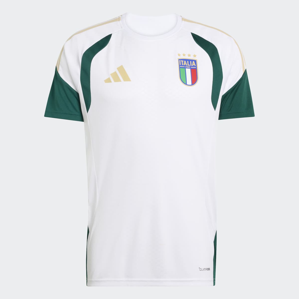 T-shirt de Homem Itália Mundial 2026 Tiro Treino Branco-6
