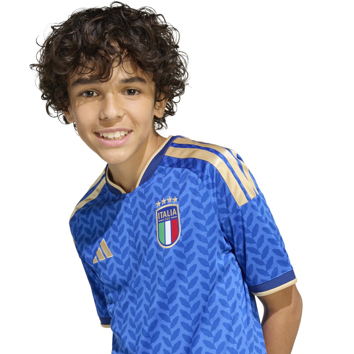 T-shirt de Criança 1.º Equipamento Itália Mundial 2026 Azul-4