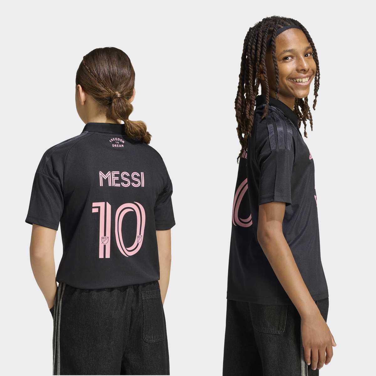 T-shirt de Criança 2.º Equipamento Inter Miami Messi 10 Originals Preto / Rosa-2