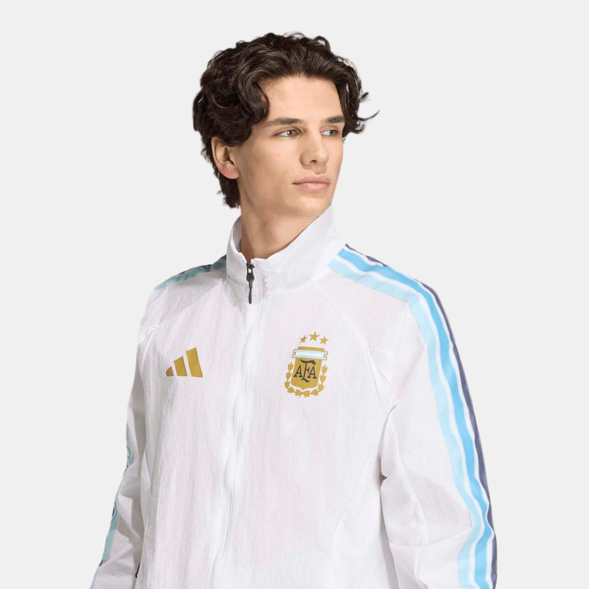Sweatshirt de Homem 1.º Equipamento Argentina Mundial 2026 Anthem Jacket Branco-4