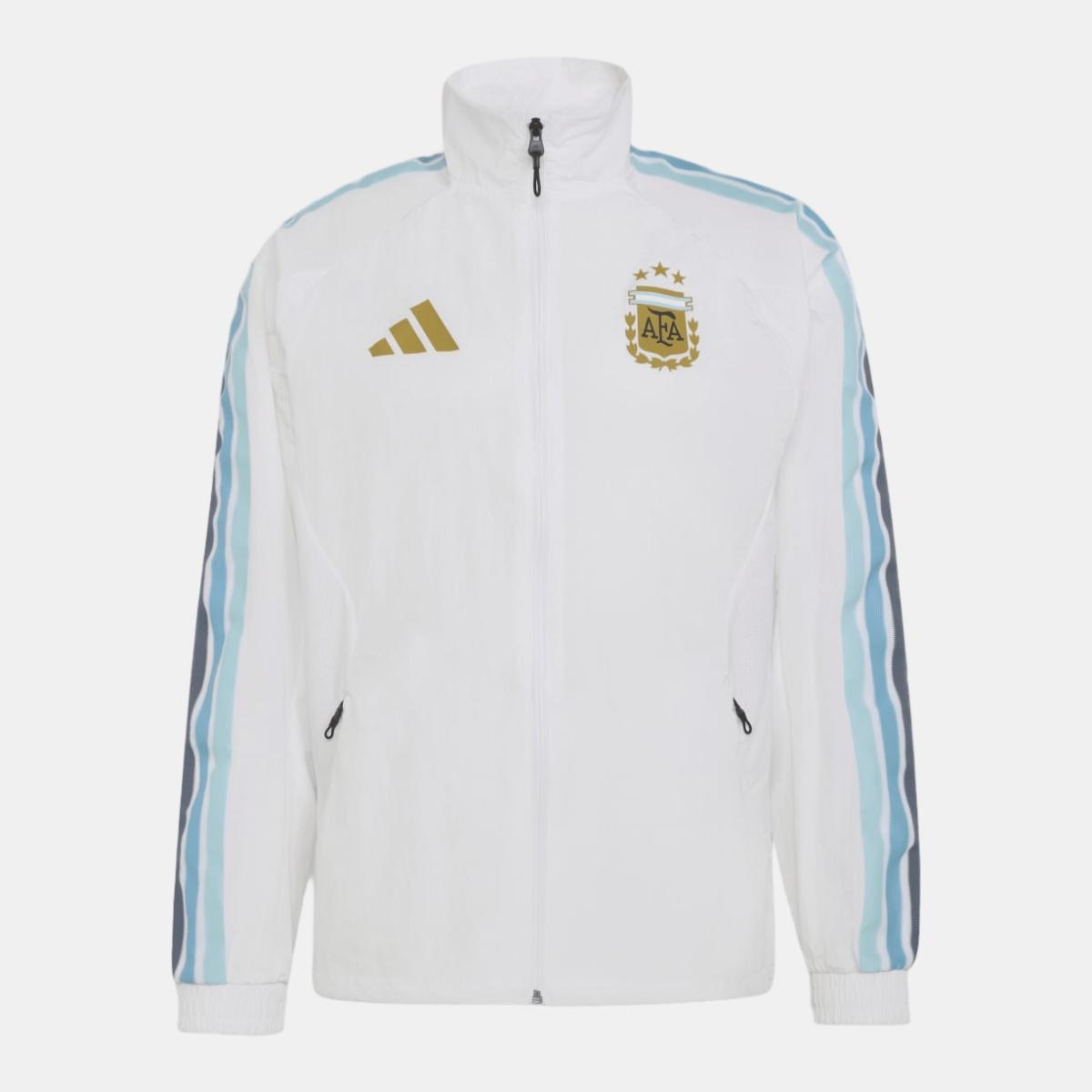 Sweatshirt de Homem 1.º Equipamento Argentina Mundial 2026 Anthem Jacket Branco-6