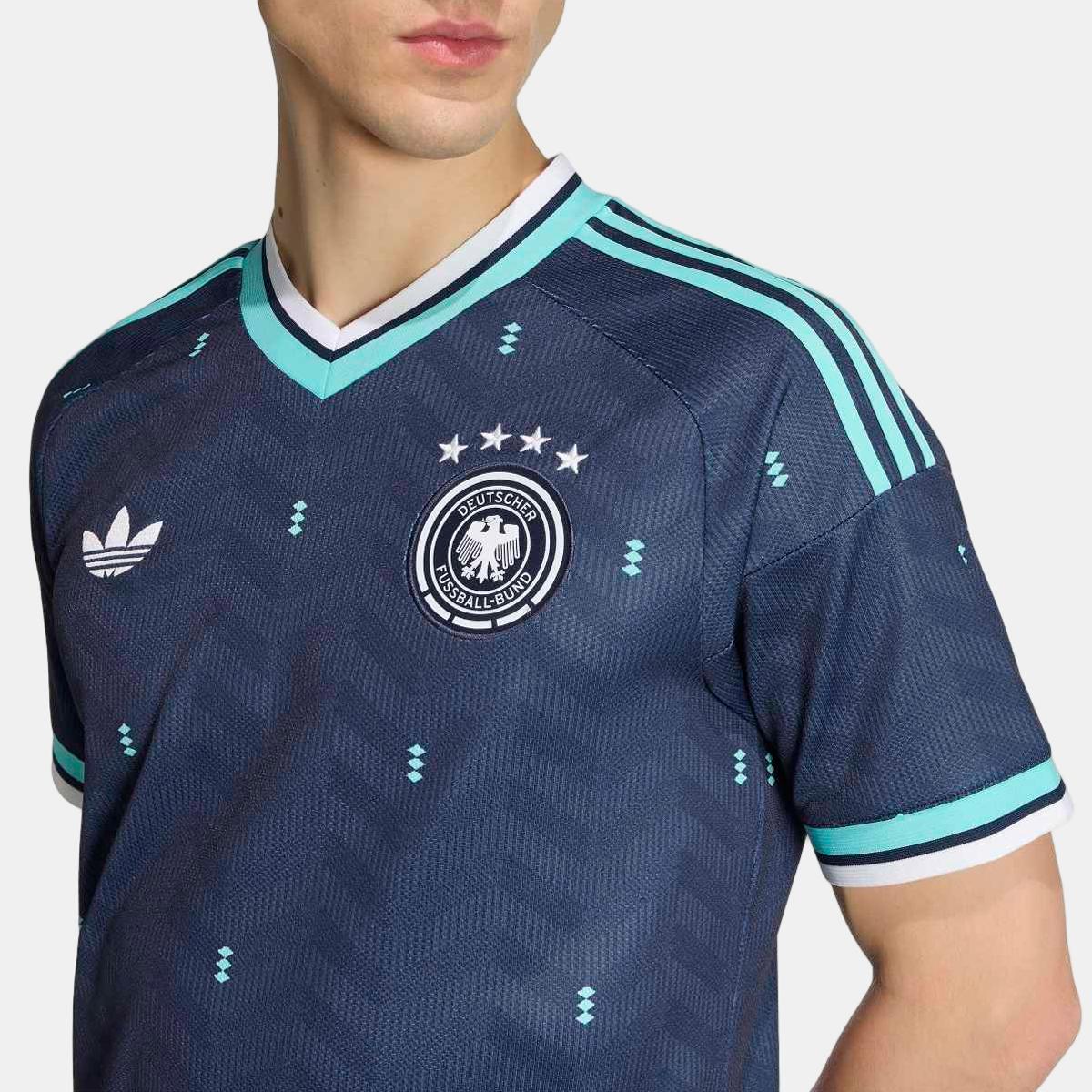 T-shirt de Homem 2.º Equipamento Alemanha Mundial 2026 Originals Azul-marinho-4