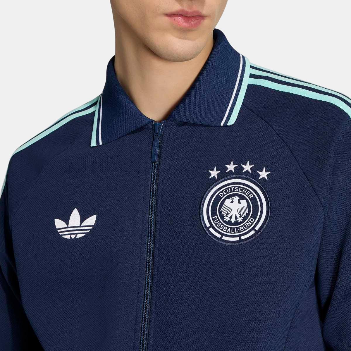 Sweatshirt de Homem 2.º Equipamento Alemanha Mundial 2026 Anthem Jacket Originals Azul-marinho-4