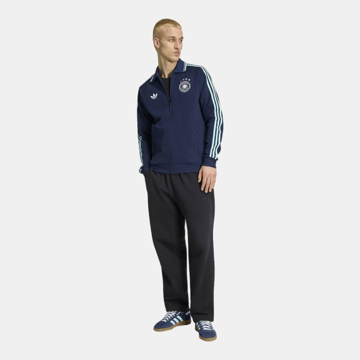 Sweatshirt de Homem 2.º Equipamento Alemanha Mundial 2026 Anthem Jacket Originals Azul-marinho-6