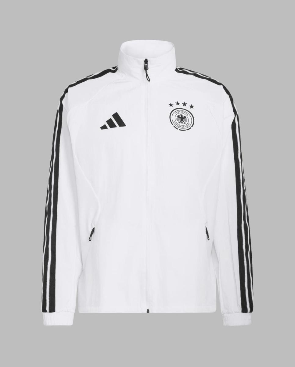Sweatshirt de Homem 1.º Equipamento Alemanha Mundial 2026 Anthem Jacket Branco-7