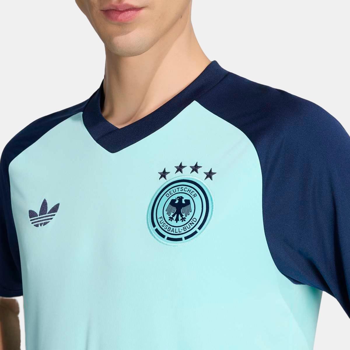 T-shirt de Homem Alemanha Mundial 2026 Pre Match Azul-4