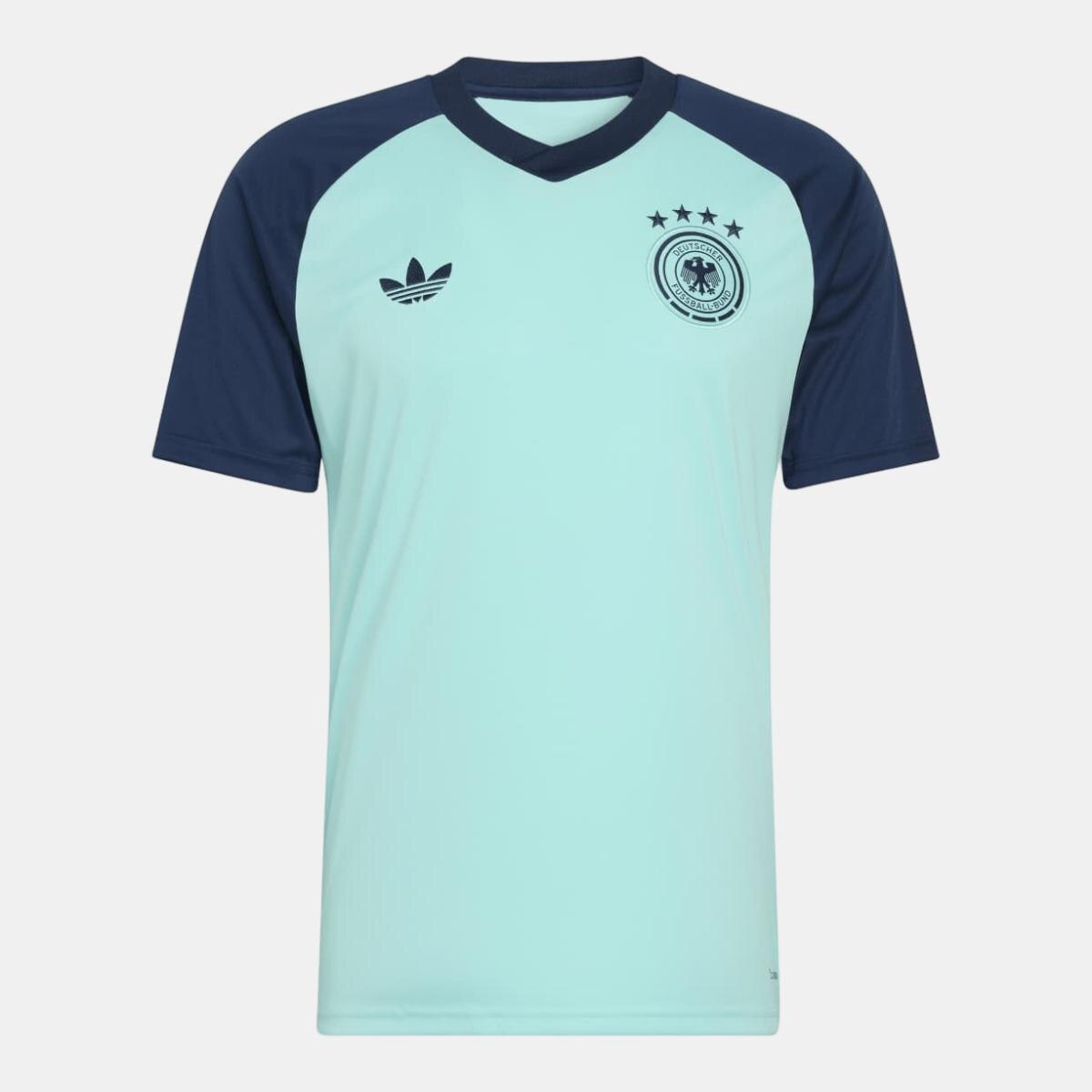 T-shirt de Homem Alemanha Mundial 2026 Pre Match Azul-7